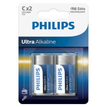 Philips LR14E2B/10 - 2 gab Alkaline baterija C ULTRA ALKALINE 1,5V 7500mAh