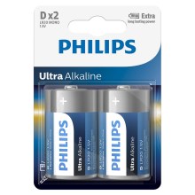 Philips LR20E2B/10 - 2 gab Alkaline baterija D ULTRA ALKALINE 1,5V 15000mAh