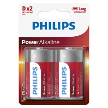 Philips LR20P2B/10 - 2 gab Alkaline baterija D POWER ALKALINE 1,5V