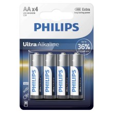 Philips LR6E4B/10 - 4 gab Alkaline baterija AA ULTRA ALKALINE 1,5V 2800mAh