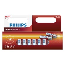 Philips LR6P12W/10 - 12 gab Alkaline baterija AA POWER ALKALINE 1,5V