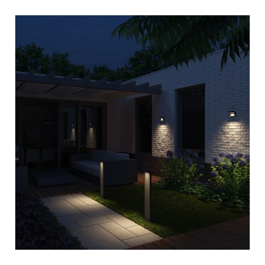 Philips Massive 16321/93/10 - LED Āra lampa GOTHA 1xLED/7,5W tumši pelēka