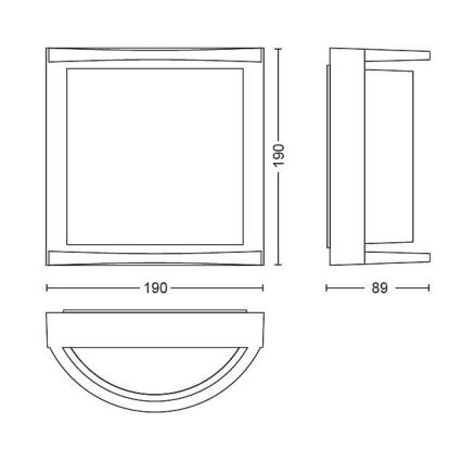 Philips Massive - LED Āra sienas lampa LED/12W/230V IP44