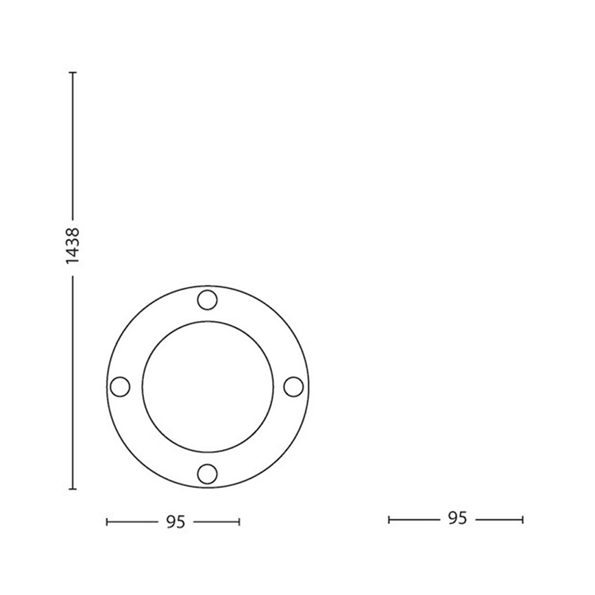 Philips Massive 17412/30/10 - LED āra gaismeklis - ar smaili 1xGU10/5W/230V