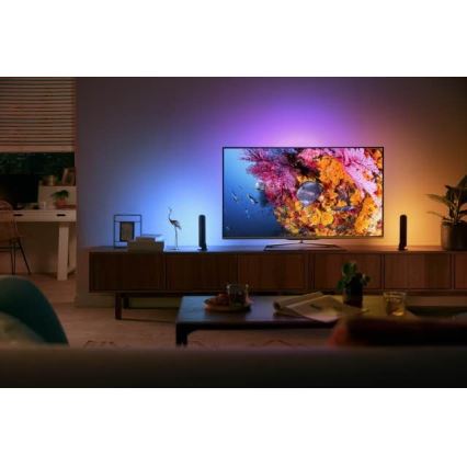 Philips - Pagarinātāja komplekts LED RGB Aptumšojama galda lampa Hue PLAY LED/6W/230V melna