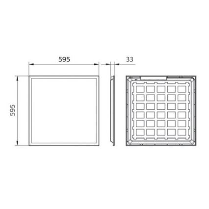 Philips Pila - LED iebūvējamais griestu panelis LED/40W/230V 60x60 cm UGR19