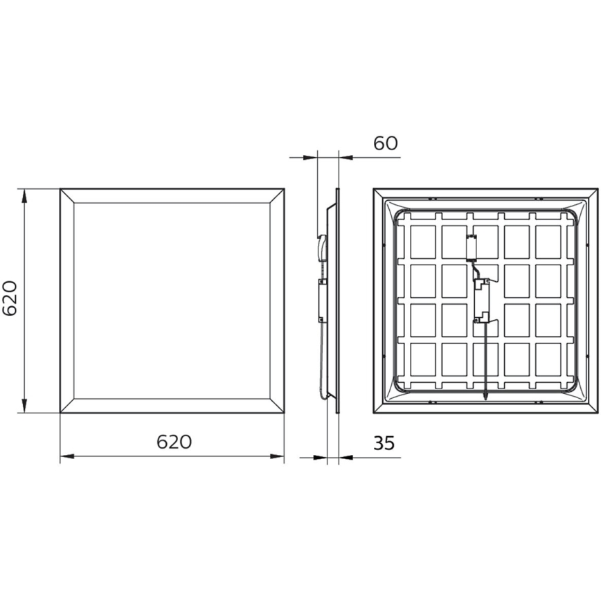 Philips - PROJECTLINE iebūvējams LED panelis LED/36W/230V 62x62 cm