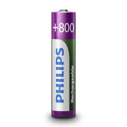 Philips R03B2A80/10 - 2 gab Uzlādējama baterija AAA MULTILIFE NiMH/1,2V/800 mAh