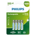 Philips R03B4RTU10/10 - 4 gab. Uzlādējama baterija AAA NiMH/1,2V/1000 mAh