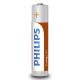 Philips R03L4B/10 - 4 gab  Cinka hlorīda baterija AAA LONGLIFE 1,5V