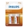 Philips R14L2B/10 - 2 gab Zinc-chloride C LONGLIFE 1,5V 2800mAh