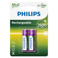 Philips R6B2A260/10 - 2 gab Uzlādējamas baterijas AA MULTILIFE NiMH/1,2V/2600 mAh