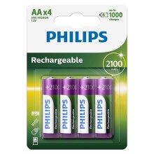 Philips R6B4A210/10 - 4 gab Uzlādējama baterija AA MULTILIFE NiMH/1,2V/2100 mAh