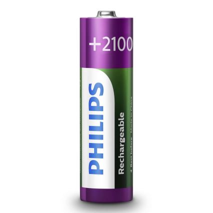 Philips R6B4A210/10 - 4 gab Uzlādējama baterija AA MULTILIFE NiMH/1,2V/2100 mAh