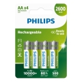 Philips R6B4B260/10 - 4 gab. Uzlādējama baterija AA NiMH/1,2V/2600 mAh