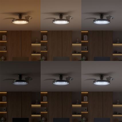 Philips - LED regulējams griestu gaismeklis ar ventilatoru ATLAS LED/35W/230V matēts hroms + tālvadība
