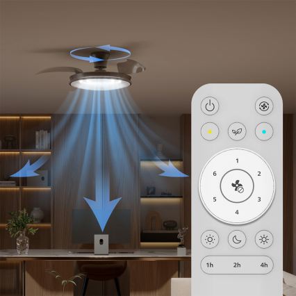 Philips - LED regulējams griestu gaismeklis ar ventilatoru ATLAS LED/35W/230V matēts hroms + tālvadība