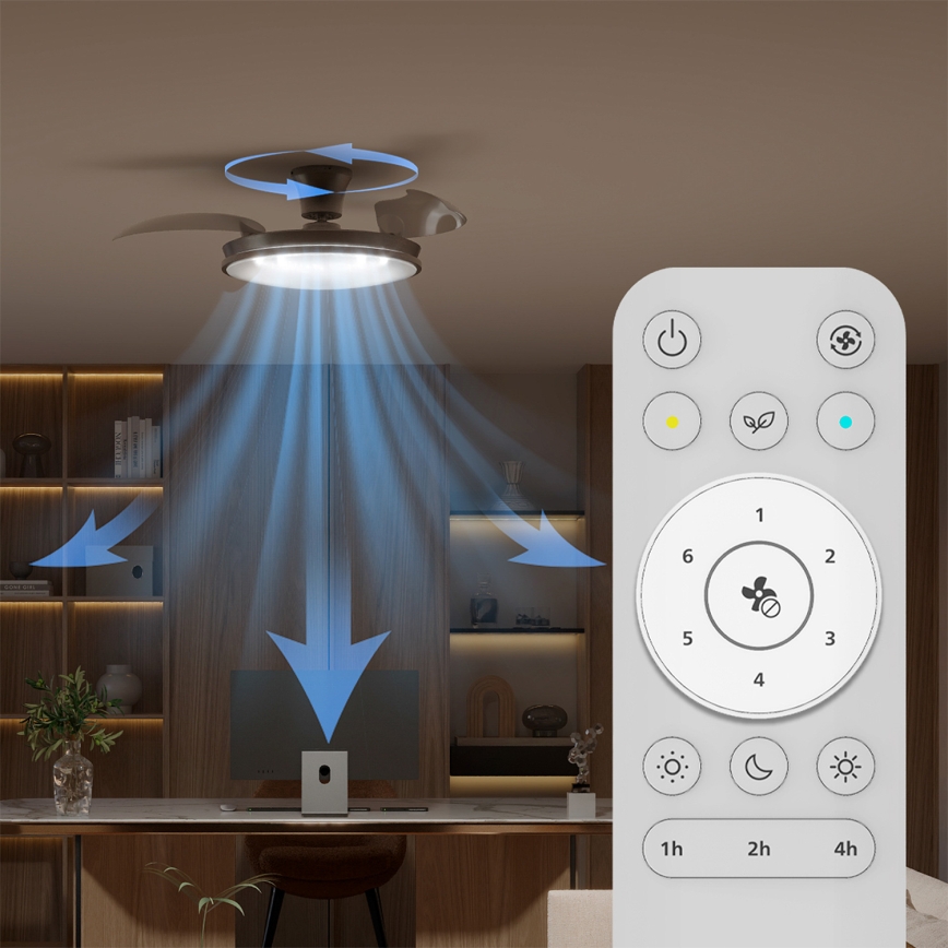 Philips - LED regulējams griestu gaismeklis ar ventilatoru ATLAS LED/35W/230V matēts hroms + tālvadība