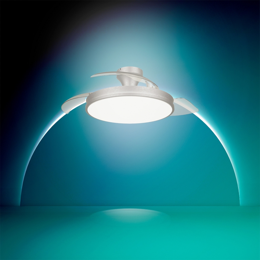 Philips - LED regulējams griestu gaismeklis ar ventilatoru ATLAS LED/35W/230V matēts hroms + tālvadība