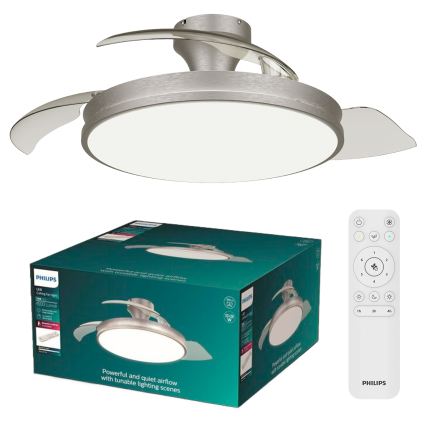 Philips - LED regulējams griestu gaismeklis ar ventilatoru ATLAS LED/35W/230V matēts hroms + tālvadība
