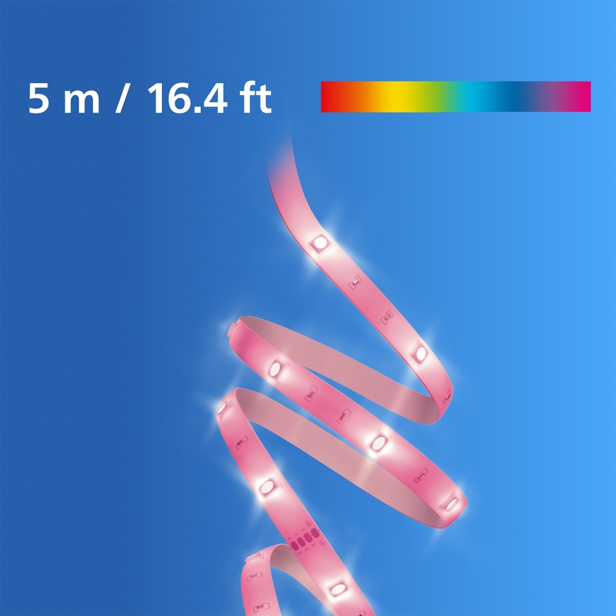 Philips - RGB LED dimmējama sloksne SMART STRIP 5m LED/7W/230V 2200-6500K Wi-Fi
