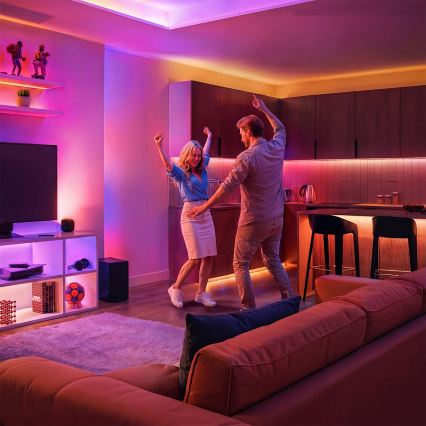 Philips - LED RGBIC regulējamā lente SMART STRIP 3m LED/13W/230V 2700-6500K Wi-Fi