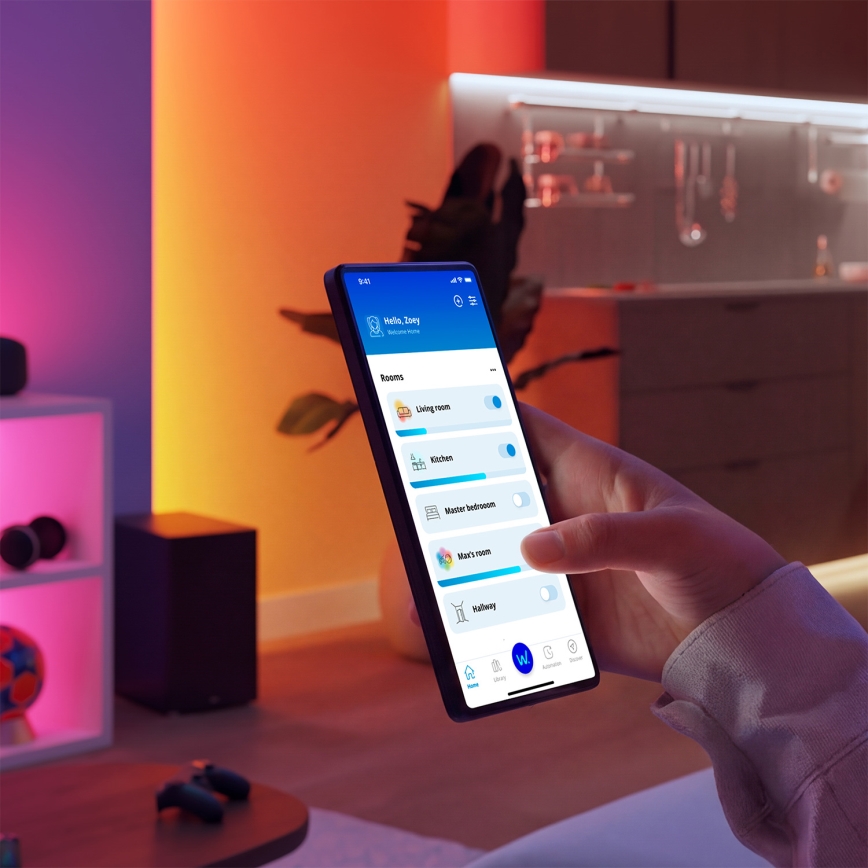 Philips - LED RGBIC regulējamā lente SMART STRIP 3m LED/13W/230V 2700-6500K Wi-Fi