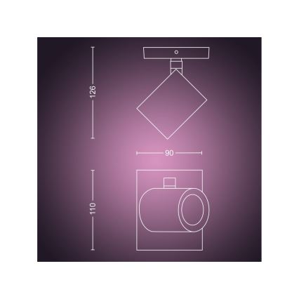 Philips - RGBW LED Aptumšojams starmetis Hue ARGENTA 1xGU10/4,2W/230V 2000-6500K