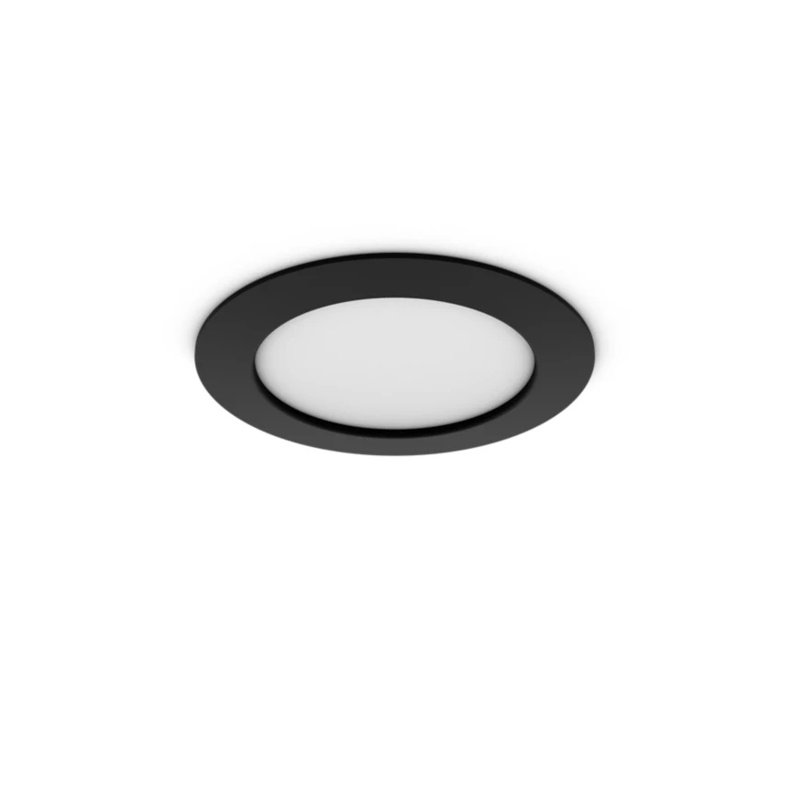 Philips - LED RGBW regulējams vannas istabas iebūvējams gaismeklis Hue SLIM LED/12W/230V 1000-20000K melns IP44