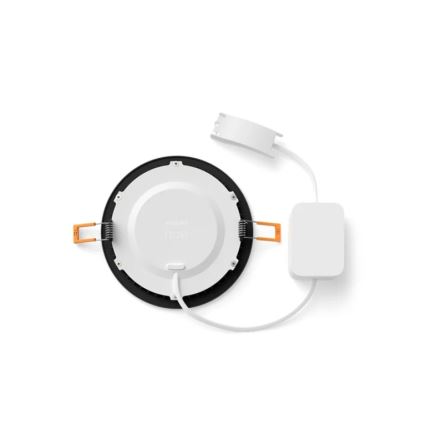 Philips - LED RGBW regulējams vannas istabas iebūvējams gaismeklis Hue SLIM LED/12W/230V 1000-20000K melns IP44