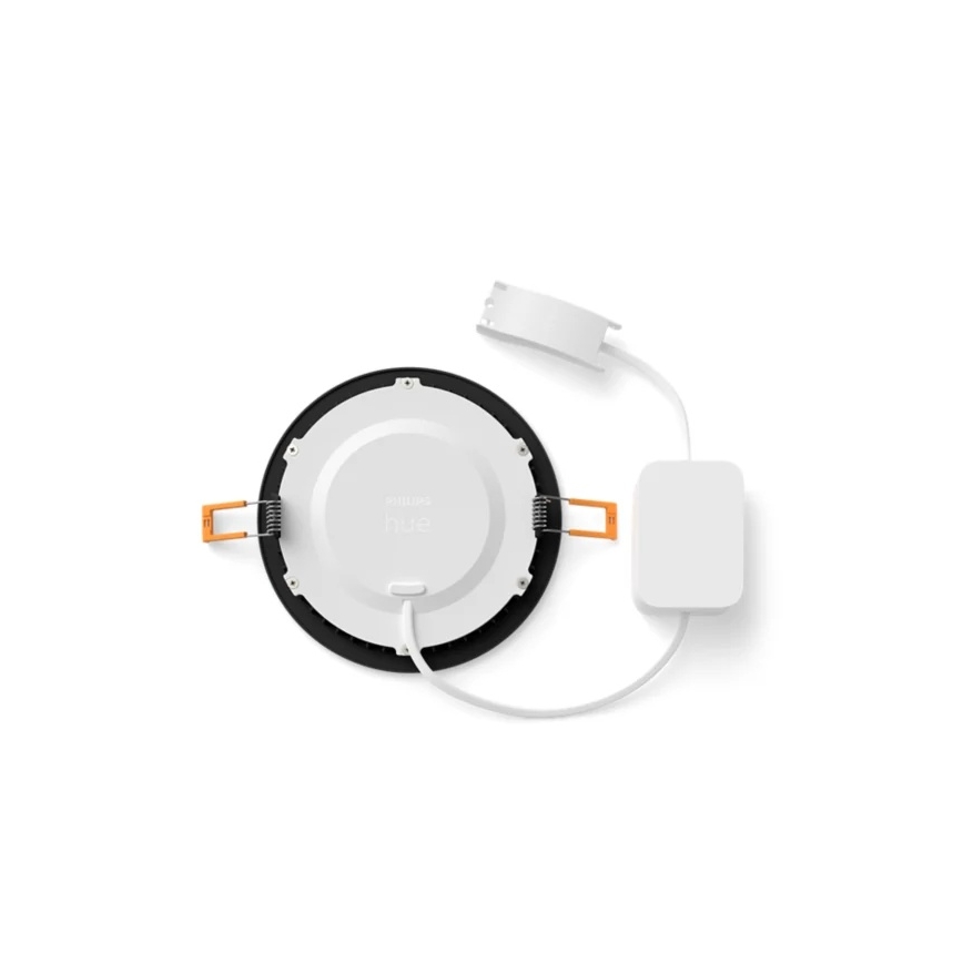 Philips - LED RGBW regulējams vannas istabas iebūvējams gaismeklis Hue SLIM LED/12W/230V 1000-20000K melns IP44