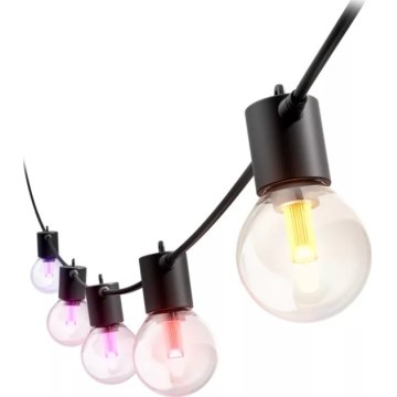 Philips - RGBW LED pagarināma, dimējama āra virtene Hue FESTAVIA, 10×LED, 7 m, IP65