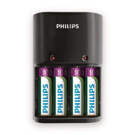 Philips SCB1490NB/12 - Bateriju lādētājs MULTILIFE 4xAA 2100 mAh 230V