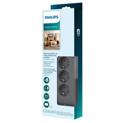 Philips SPN5144A/58 - Pārsprieguma aizsardzība 4Z 2m, pelēka