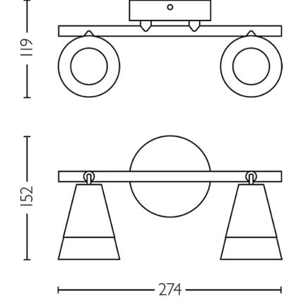 Philips - Starmetis CLEFT 2xGU10/5W/230V