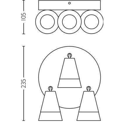 Philips - Starmetis CLEFT 3xGU10/5W/230V