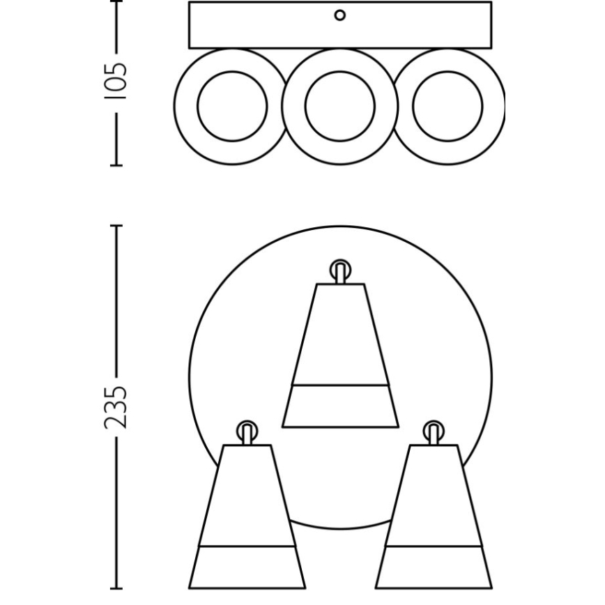 Philips - Starmetis CLEFT 3xGU10/5W/230V