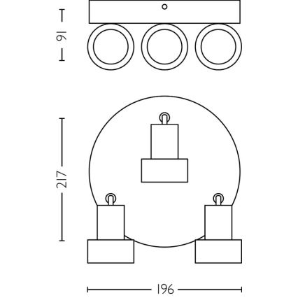 Philips - Starmetis CONDUIT 3xGU10/5W/230V melna/misiņš