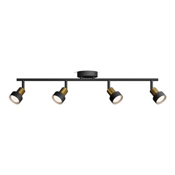 Philips - Starmetis CONDUIT 4xGU10/5W/230V melna/misiņš