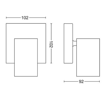 Philips - Starmetis KOSIPO 1xGU10/5,5W/230V balta