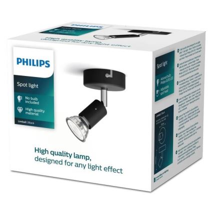 Philips - Starmetis 1xGU10/50W/230V melna