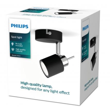 Philips - Starmetis 1xGU10/35W/230V melna