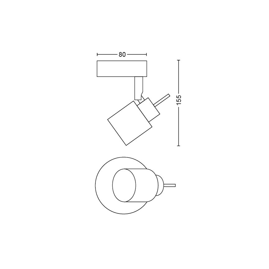 Philips - Starmetis 1xGU10/35W/230V melna