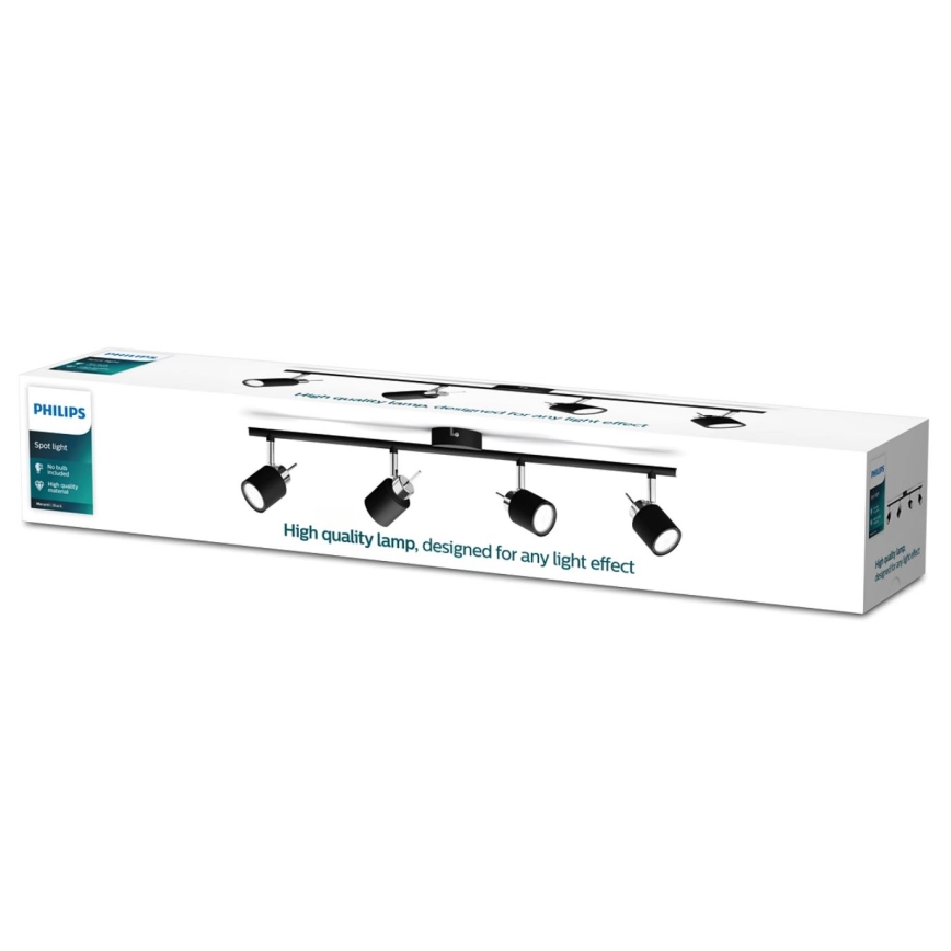 Philips - Starmetis 4xGU10/35W/230V melna