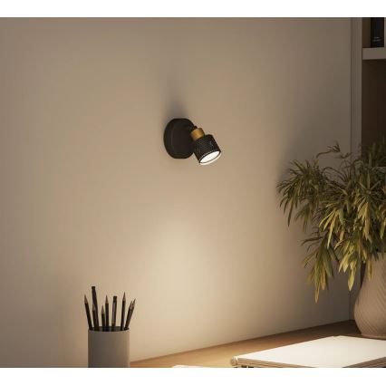 Philips - Starmetis NIALL 1xGU10/5W/230V melna/misiņš