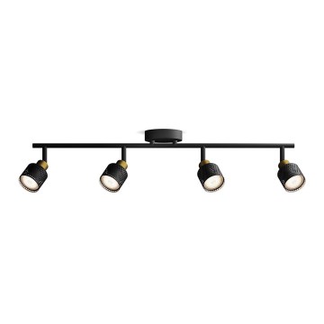 Philips - Starmetis NIALL 4xGU10/5W/230V melna/misiņš