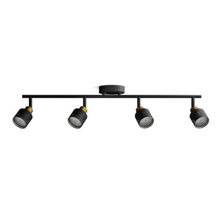 Philips - Starmetis NIALL 4xGU10/5W/230V melna/misiņš