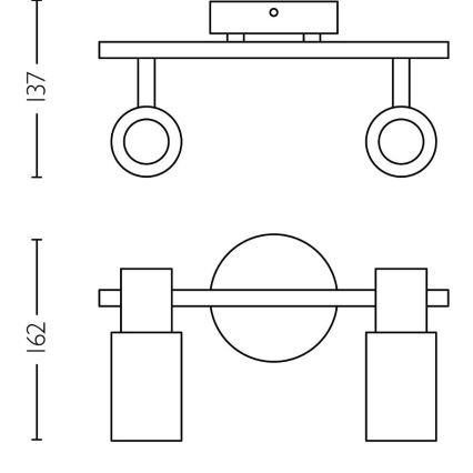 Philips - Starmetis PALMS 2xE14/25W/230V
