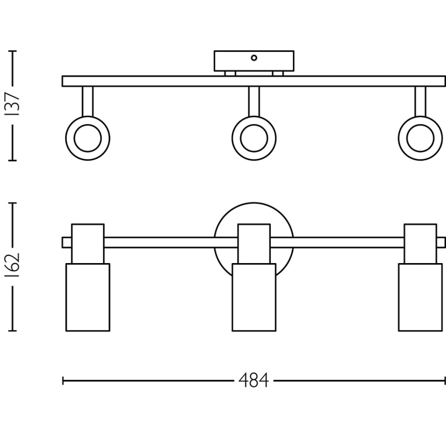 Philips - Starmetis PALMS 3xE14/25W/230V