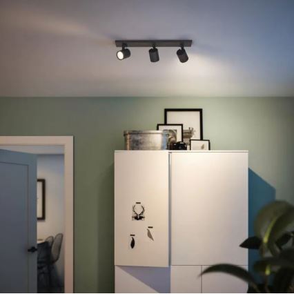 Philips - Starmetis RUNNER 3xGU10/20W/230V melna